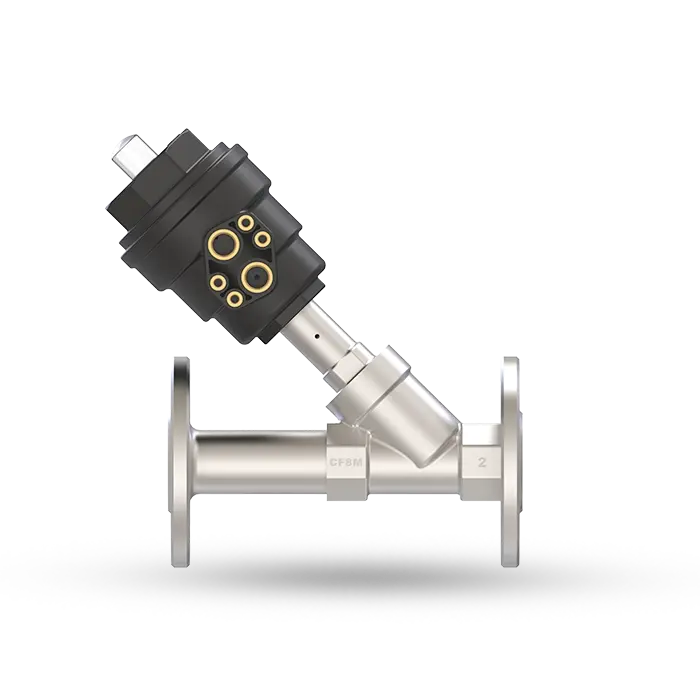 Angle Seat Valve with Plastic Actuator Operator ( NC /NO/Double Acting) - ACP Series